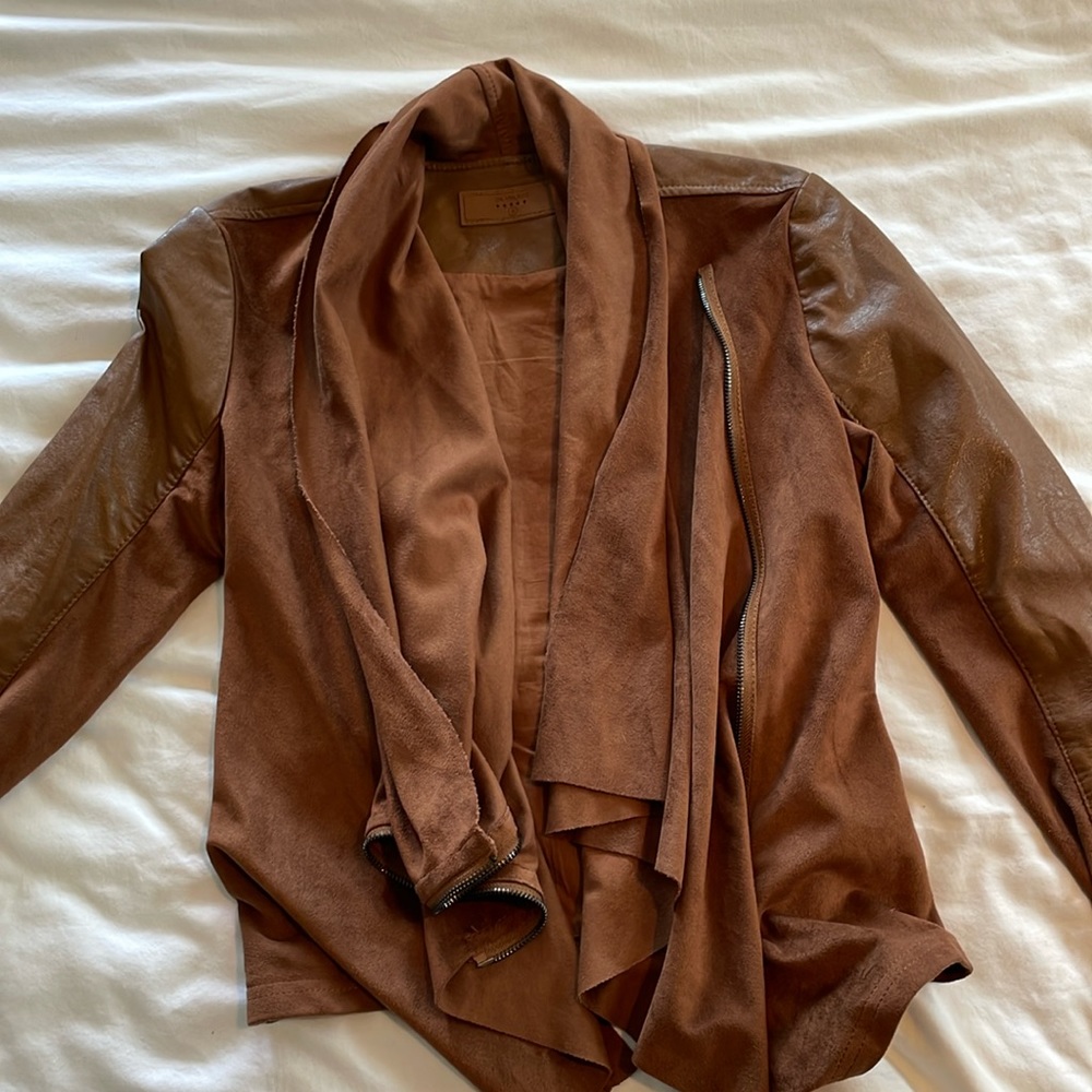 BlankNYC Suede and Faux Leather Coat
